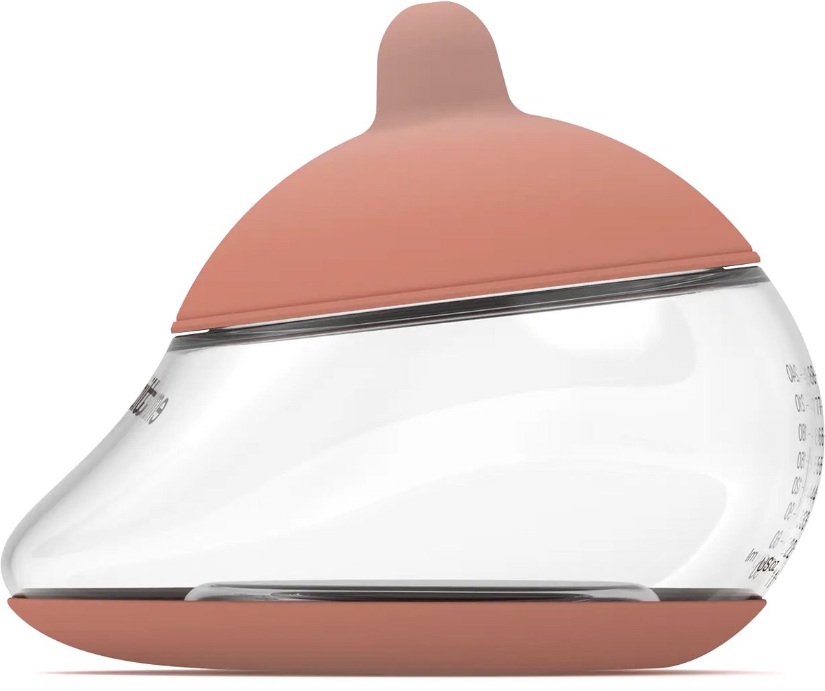 Emulait Anatomy Babyfles - Kleur: Medium - Maat: 3 - 240 ml - borstvormig - natuurlijk voeden - anti-koliek - bpa-vrij