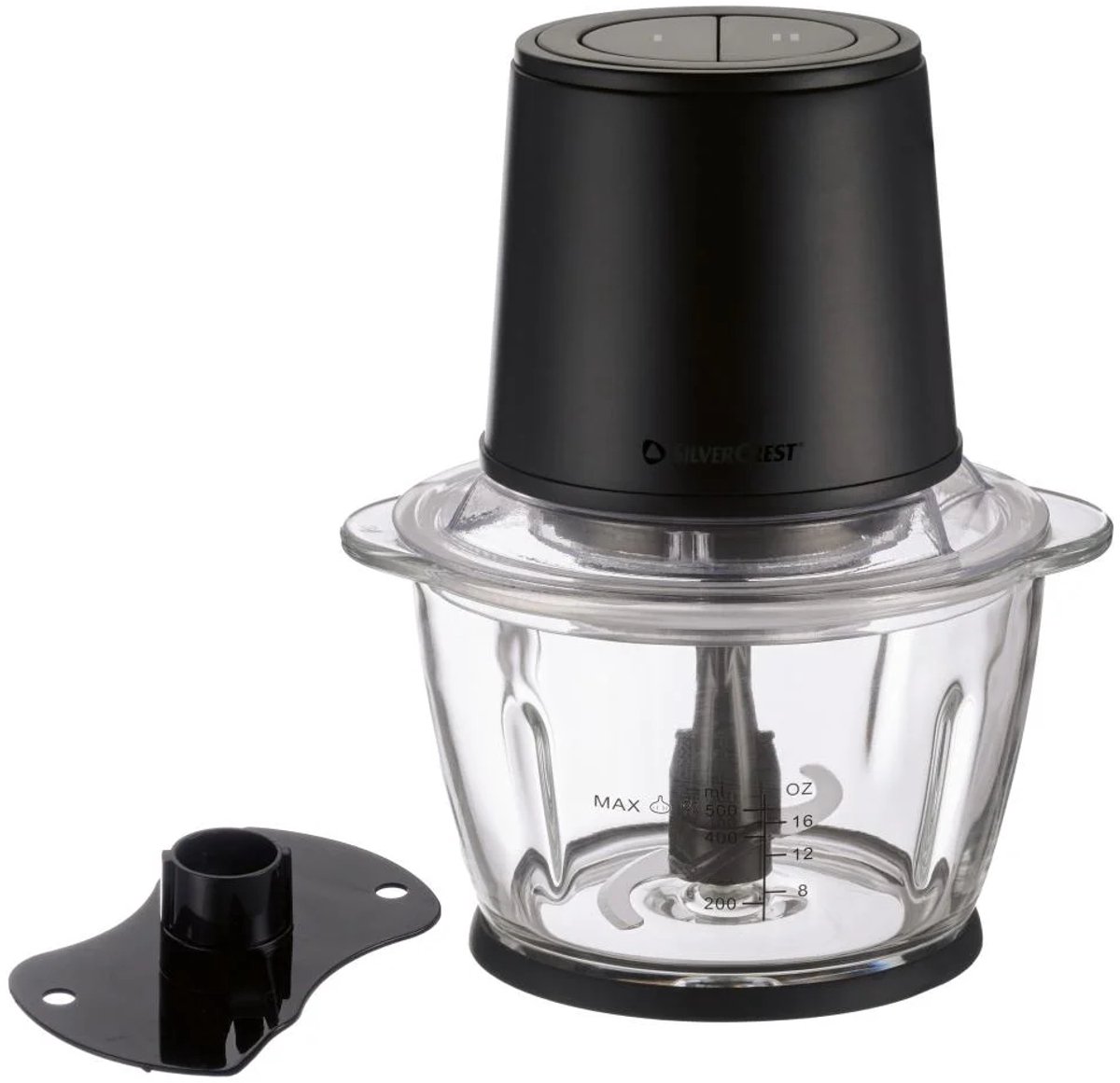 Silvercrest® RVS Multihakker - Zwart - Vermogen: 500 W - Inhoud: 1,2 L