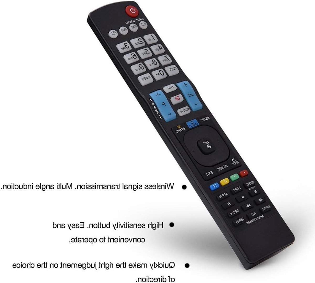Universele afstandsbediening vervangingsremote voor Smart TV, compatibel met diverse modellen, inclusief AKB73756565