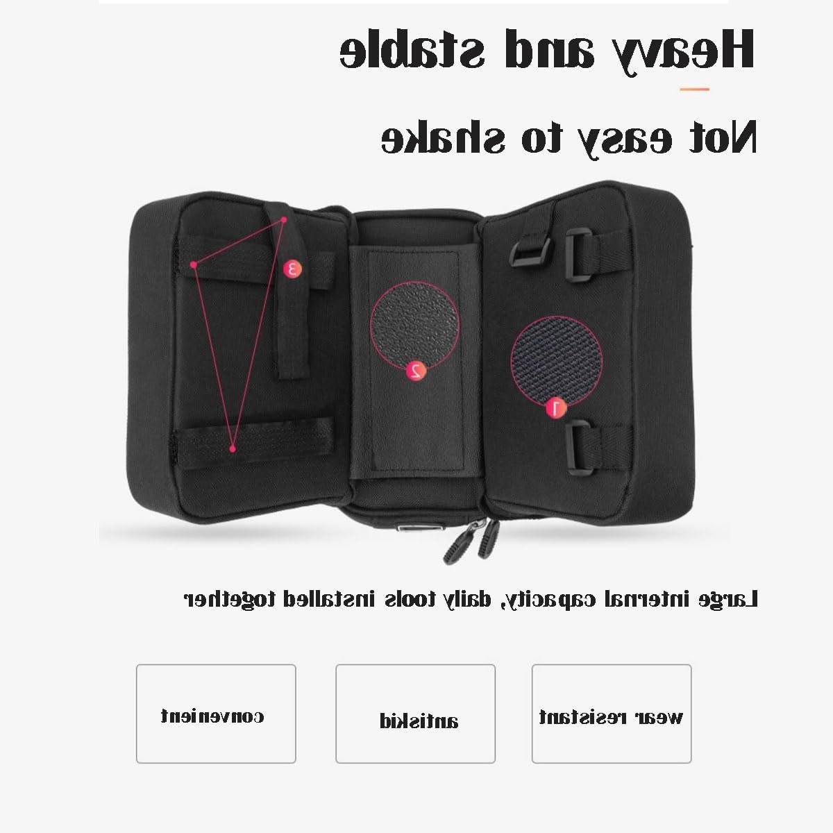 NTHProducts - Fietstas - Frame Bag - Waterdicht - Zwart - Smartphone Tas - Ideaal voor Mountainbikers en Racefietsers