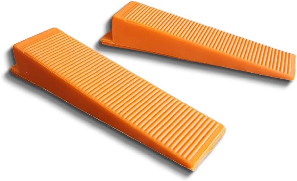 Tile Wedges - Leveling System - Tile Laying - Reusable Plastic - 250 stuks - Oranje