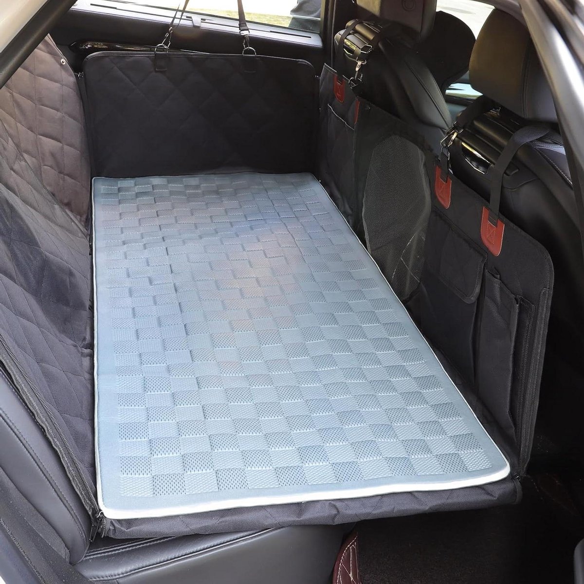 Hondenmat Auto - Huisdierdeken Antislip - Veilig Reizen - Dubbelzijdig Antislip - Universele Pasvorm - Diep Grijs