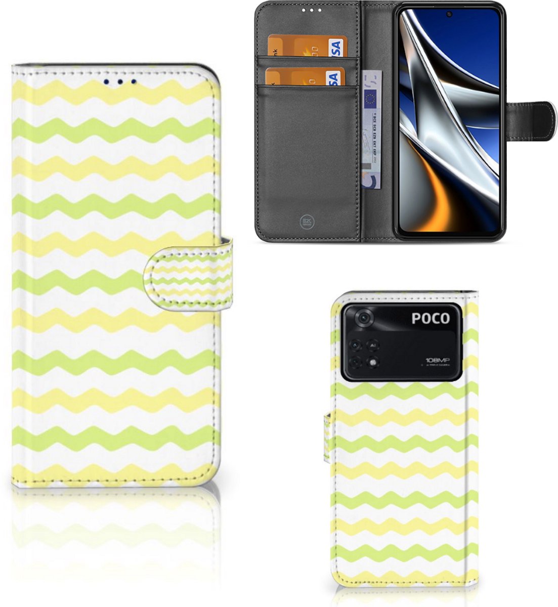 Xiaomi Poco X4 Pro 5G Telefoon Hoesje Waves Yellow