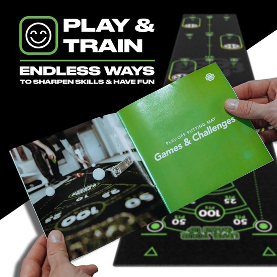 Back 2 Basics Golf - Play-Off Putting Mat - 10 ft - bootst echt putgroen na - boormachines en spellen - perfecte oefen- en trainingshulp voor binnen of buiten - Ontworpen door golfers voor golfers — afbeelding 4