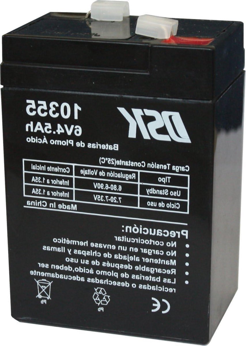 Batterij, 6 V en 4,5 Ah, oplaadbare batterij voor elektrische auto's voor kinderen