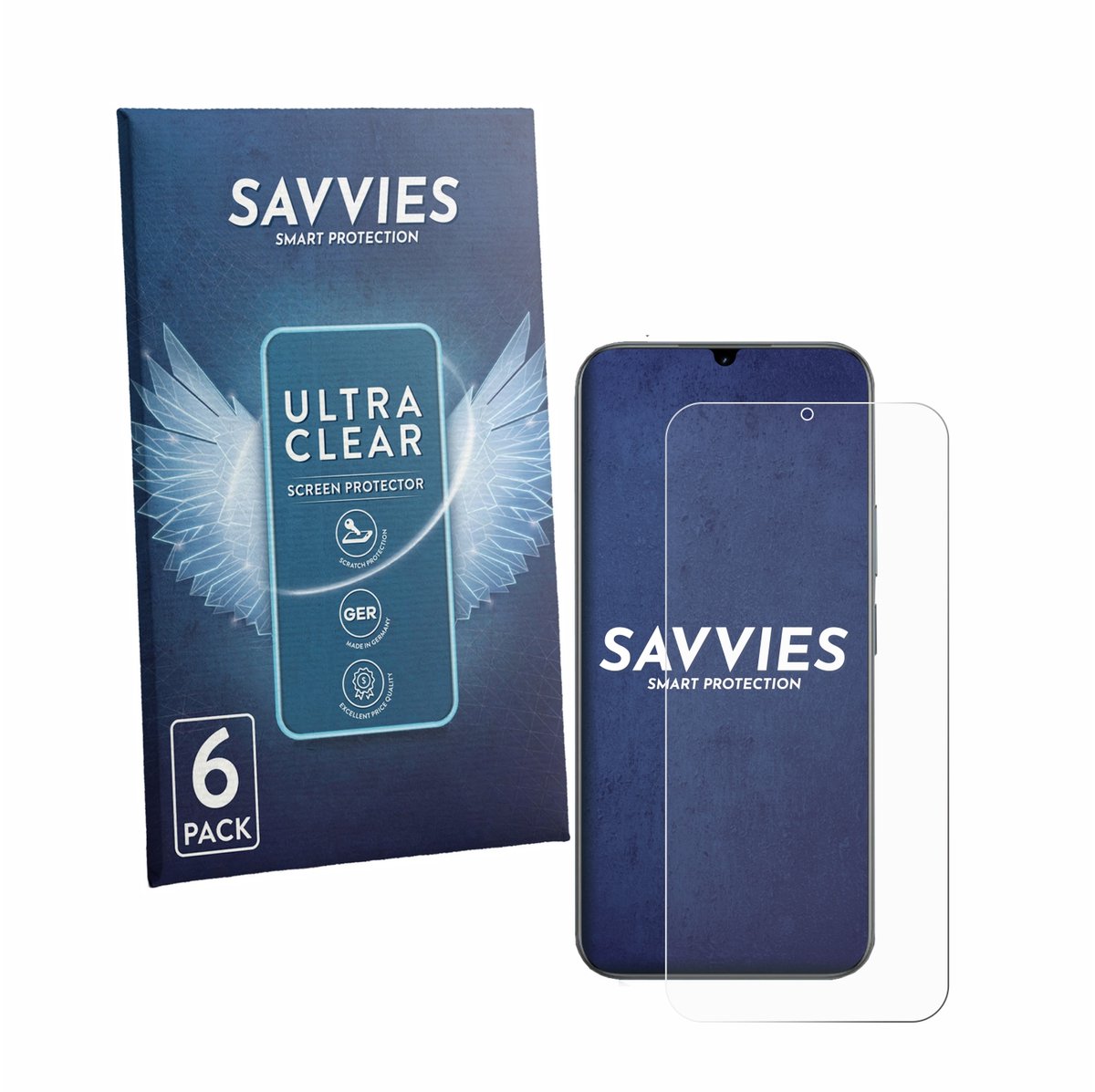 Savvies - Screenprotector voor realme C100 5G - Folie Beschermfolie transparant 6 Stuks