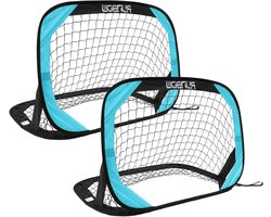 RUNBOW 1 x 0,7 m pop-up draagbaar voetbaldoel voor kinderen kindervoetbal net outdoor plezier in achtertuin en strand (3,3 x 2,5 ft)