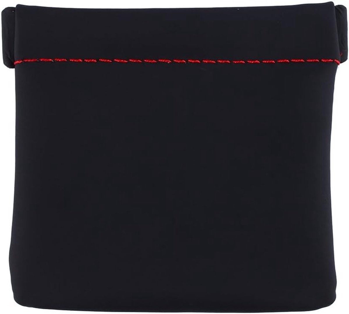 Compacte Oplader en Accessoire Tas van PU Leer met Drukknoop Sluiting voor Oordopjes, Sleutels en USB-Sticks