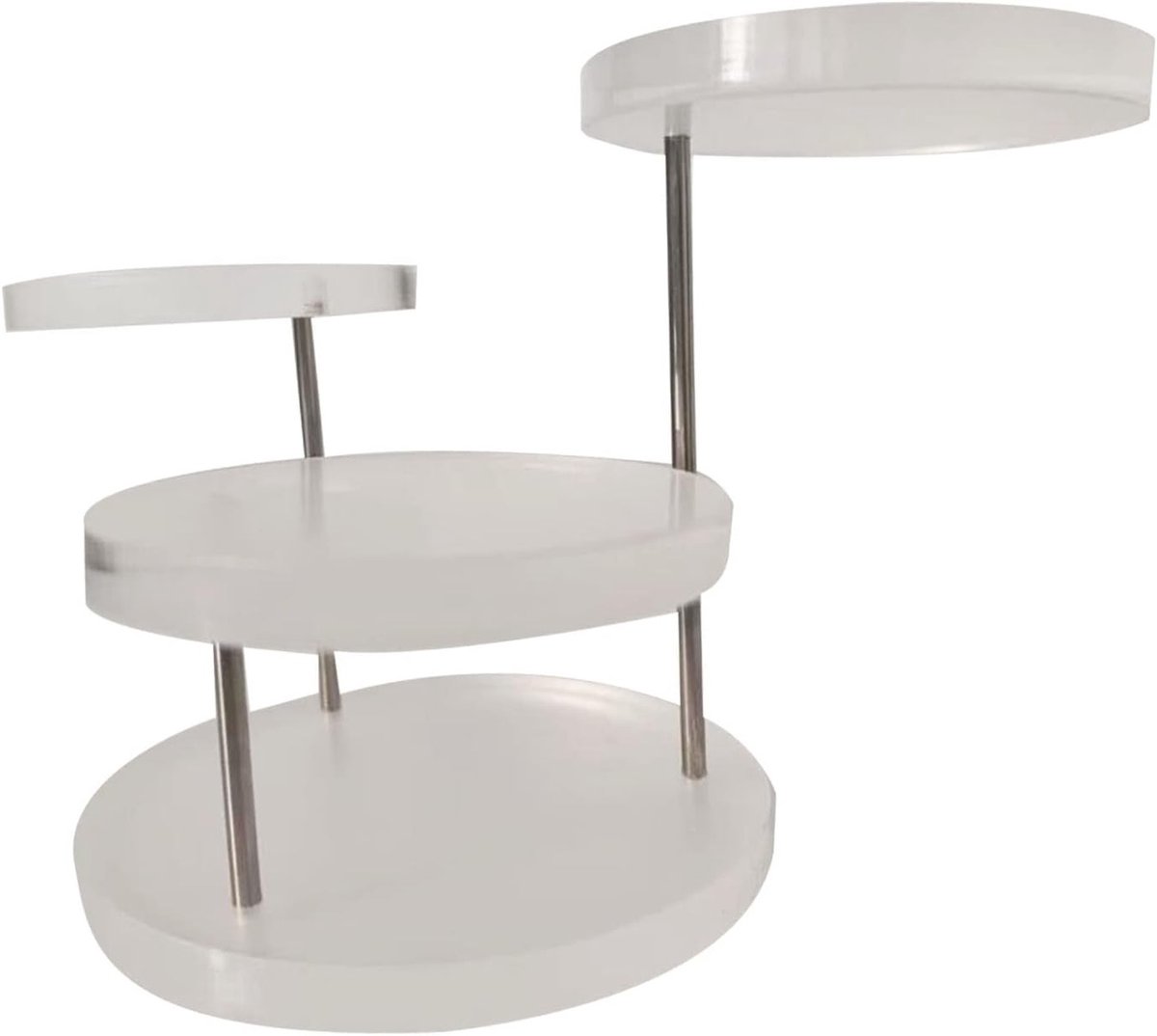 Multi-laags displaystand voor cupcakes en koekjesringen, elegant en stabiel, 3 transparante lagen