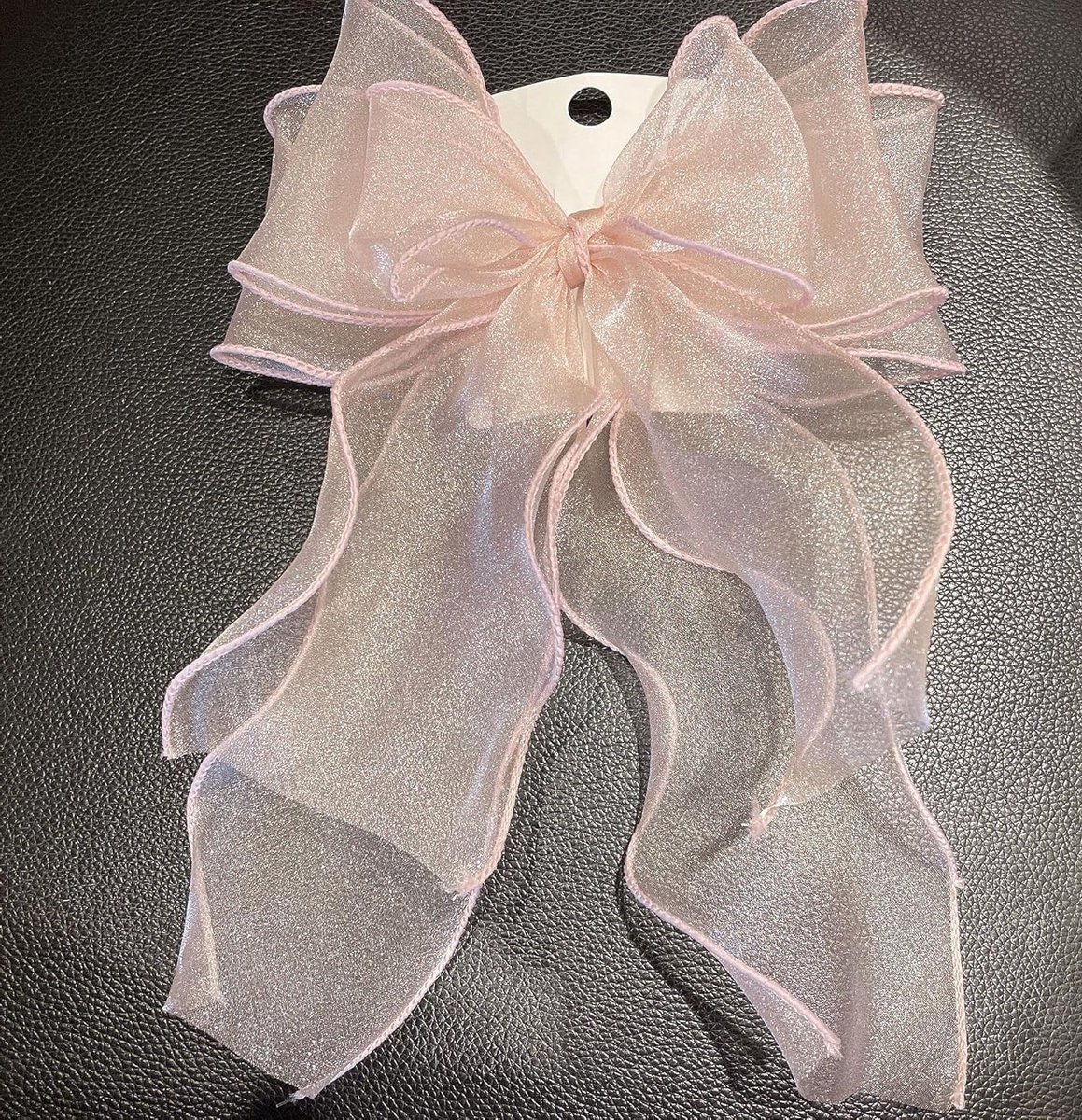 Elegante Haarspelden met Lange Organza Strik voor Dames en Meisjes - Geschikt voor Dik en Dun Haar, Perfecte Haaraccessoires in Roze voor Feestjes en Dagelijks Gebruik