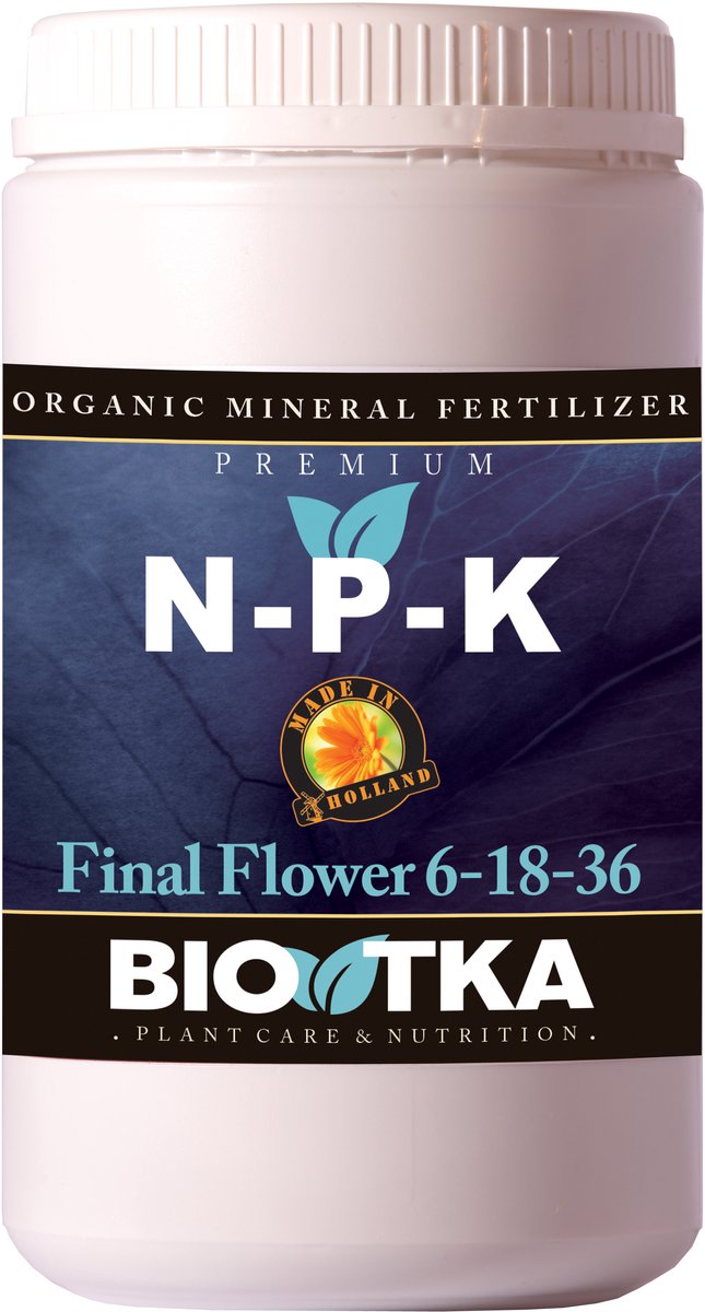 Microgranulaat NPK 6-18-36 Eind bloeifase (vruchtfase) 1 kg. - Granulaat meststof voor Kamerplanten & Tuin - Bloemenvoeding - Kamerplanten voeding - Moestuin voeding - Bloeivoeding - Gazon - Biologische Plantenvoeding - Snelle Groei & Sterke Wortels