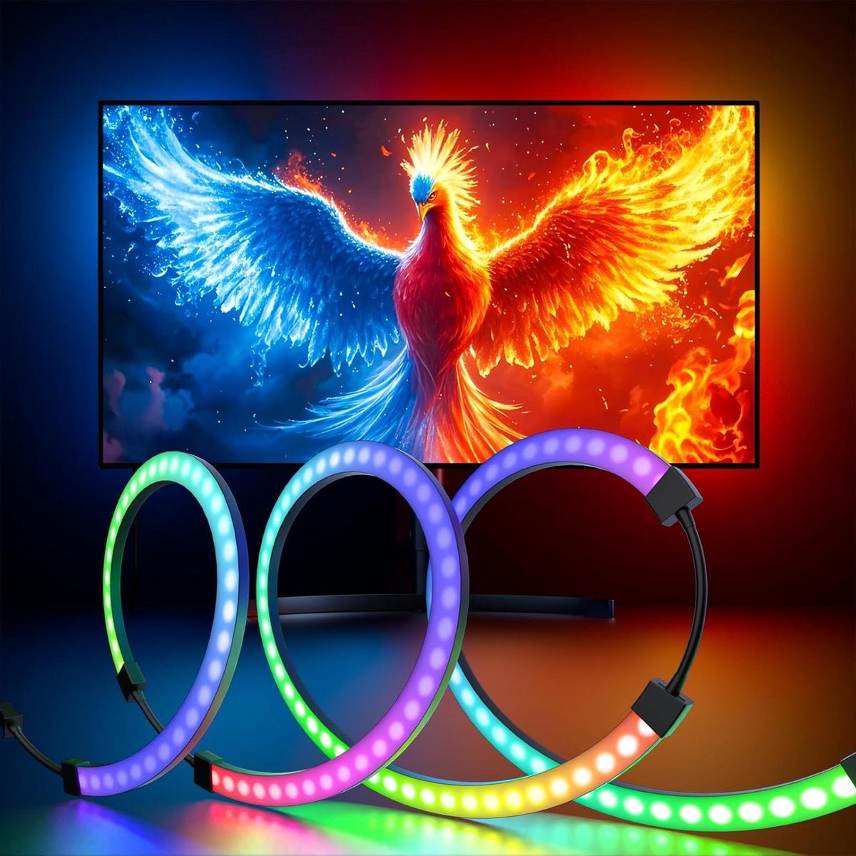 Monitor Achtergrondverlichting - LED Strip Monitor - Kleur Synchronisatie - Software Compatibel - 24-27 inch - Veelkleurig