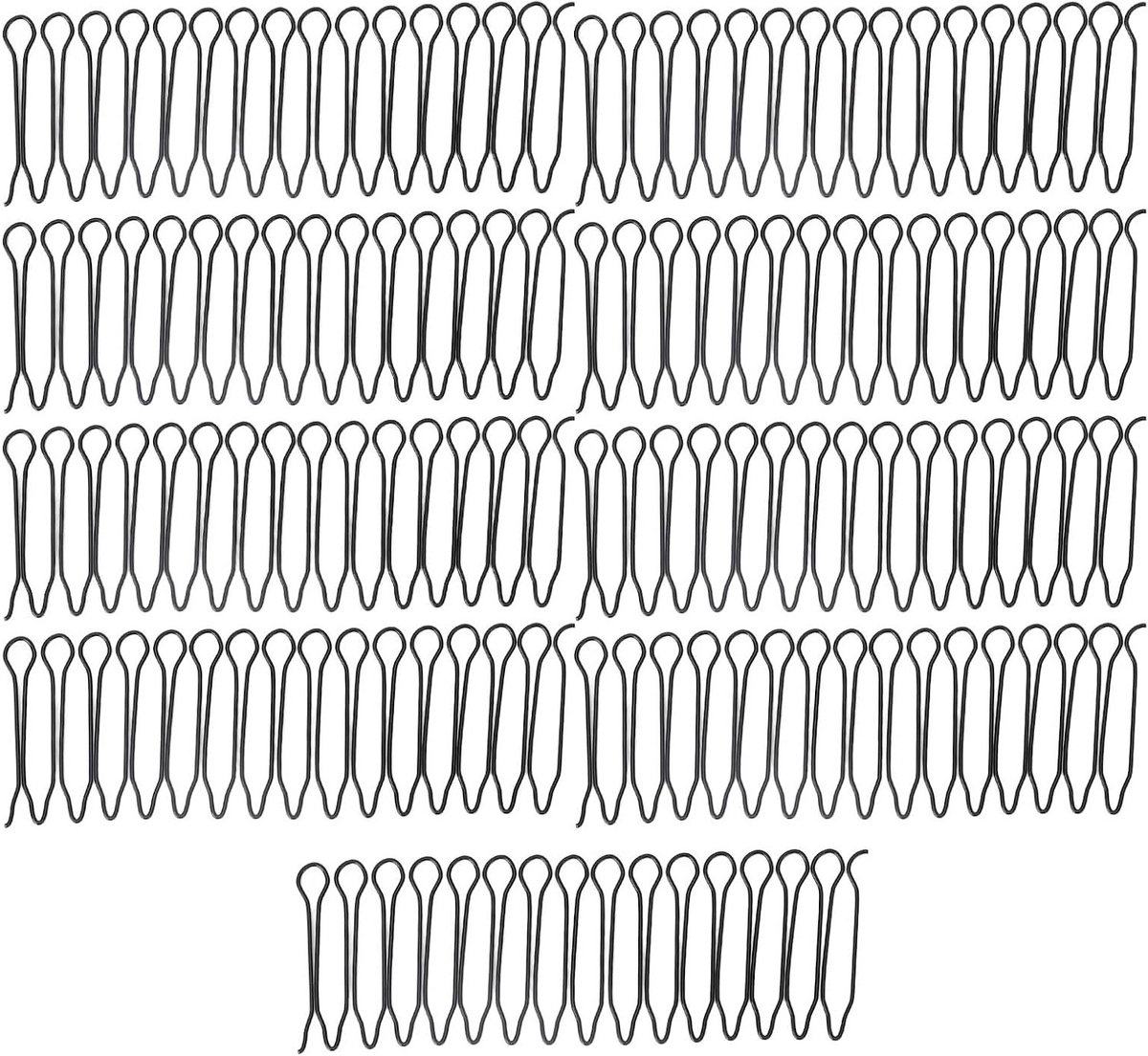 9-delige U-vormige haarafwerking kam, rekbare flexibele haarclip voor updo-bun, haarzijde kammen en fixatieclips voor vrouwen en meisjes