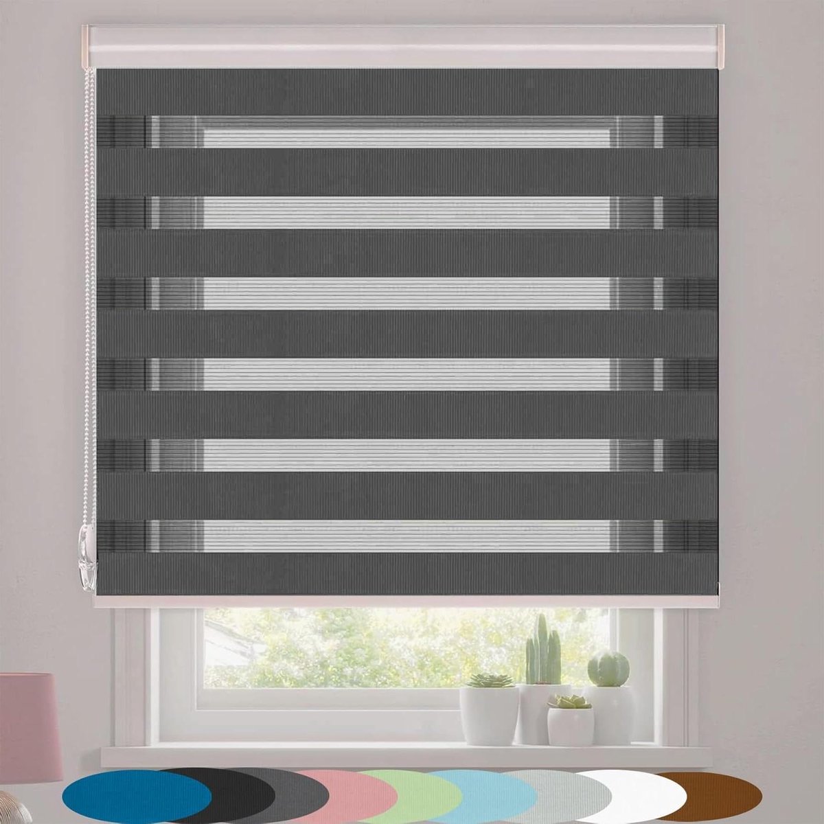 Verduisteringsgordijnen - Rolgordijnen Zebra - Privacy Creëren - Dubbele Stoflagen - 50 x