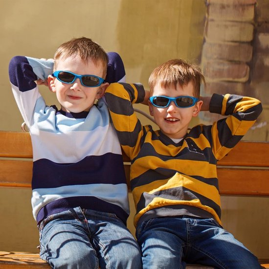 DYLB 3-pack flexibele kinderen gepolariseerde zonnebril voor jongens meisjes met riem, sport zonnebril voor kinderen van 3-10 jaar. — afbeelding 2