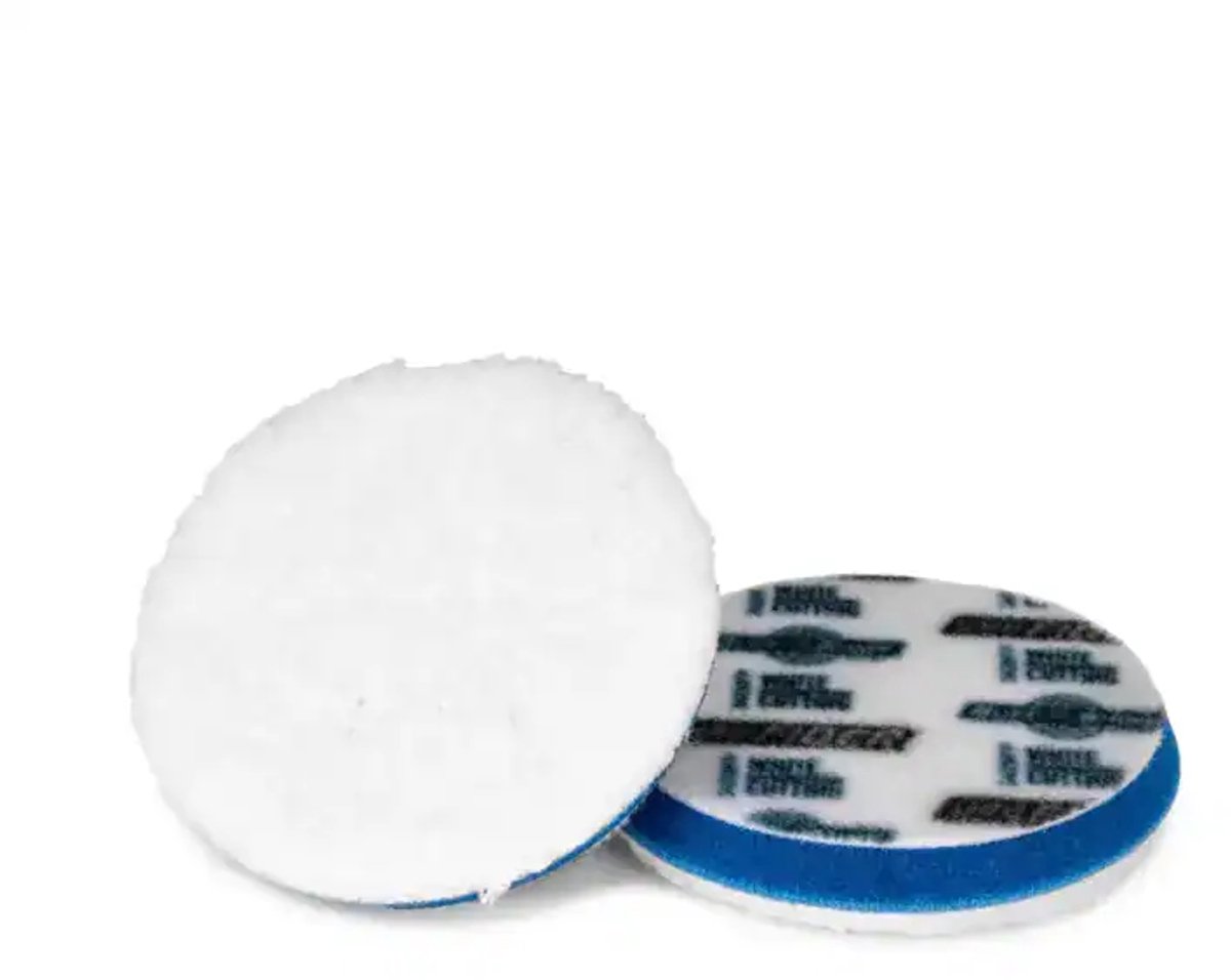 Buff & Shine White Uro Fiber Heavy Cutting Pad 80MM 2-Pack