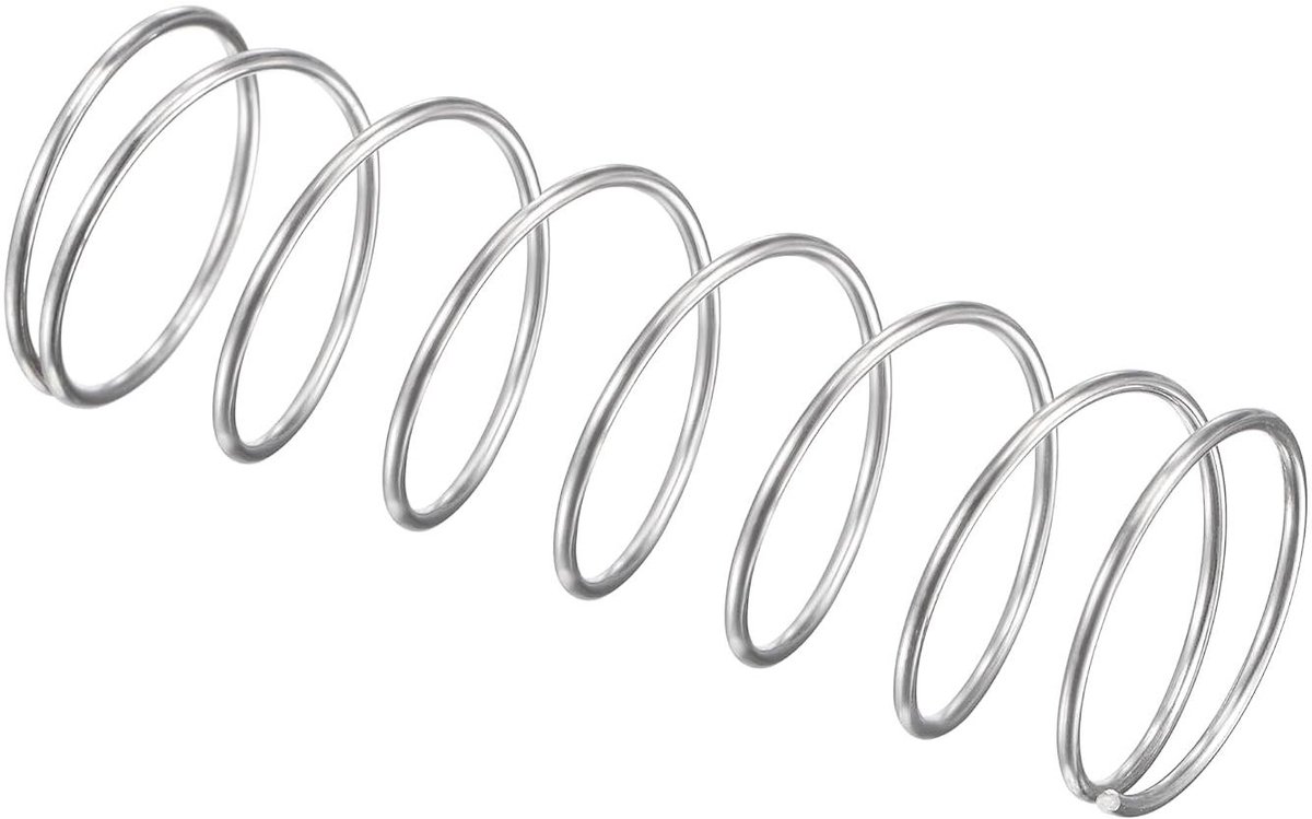 Compressieveer Roestvrij Staal - Drukveer Metalen - Mechanische Toepassingen - 304 Roestvrij Staal - 18 mm OD 9 mm Lengte