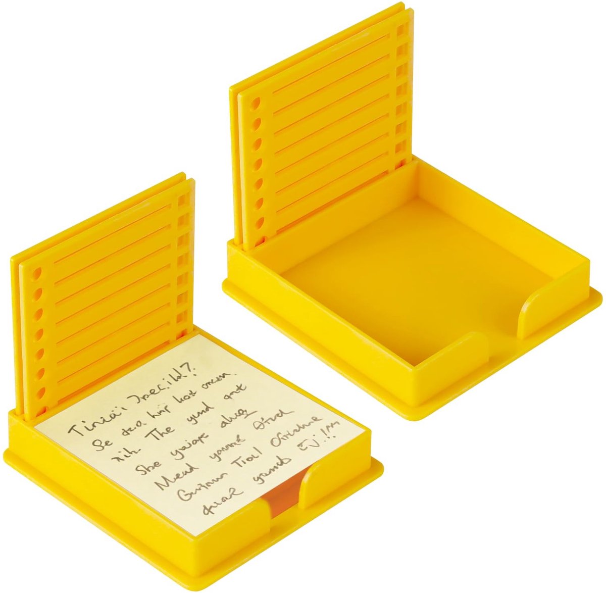 Cosensi - Sticky Notes Organizer - Desk Organizer - Multifunctioneel - Geel - Notitiebox - Perfect voor kantoor - 12 cm x 8 cm