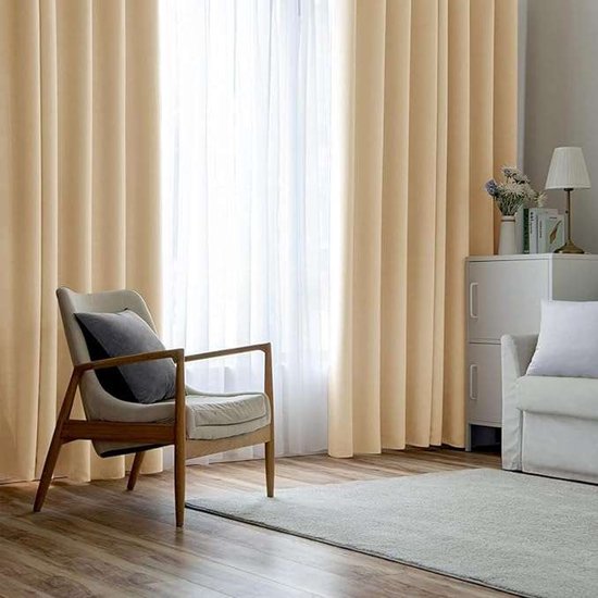 CE - Zasłona Serie - Thermische Verduisterende Gordijnen - Licht Beige - 140x245cm - 2 Stuks — afbeelding 2