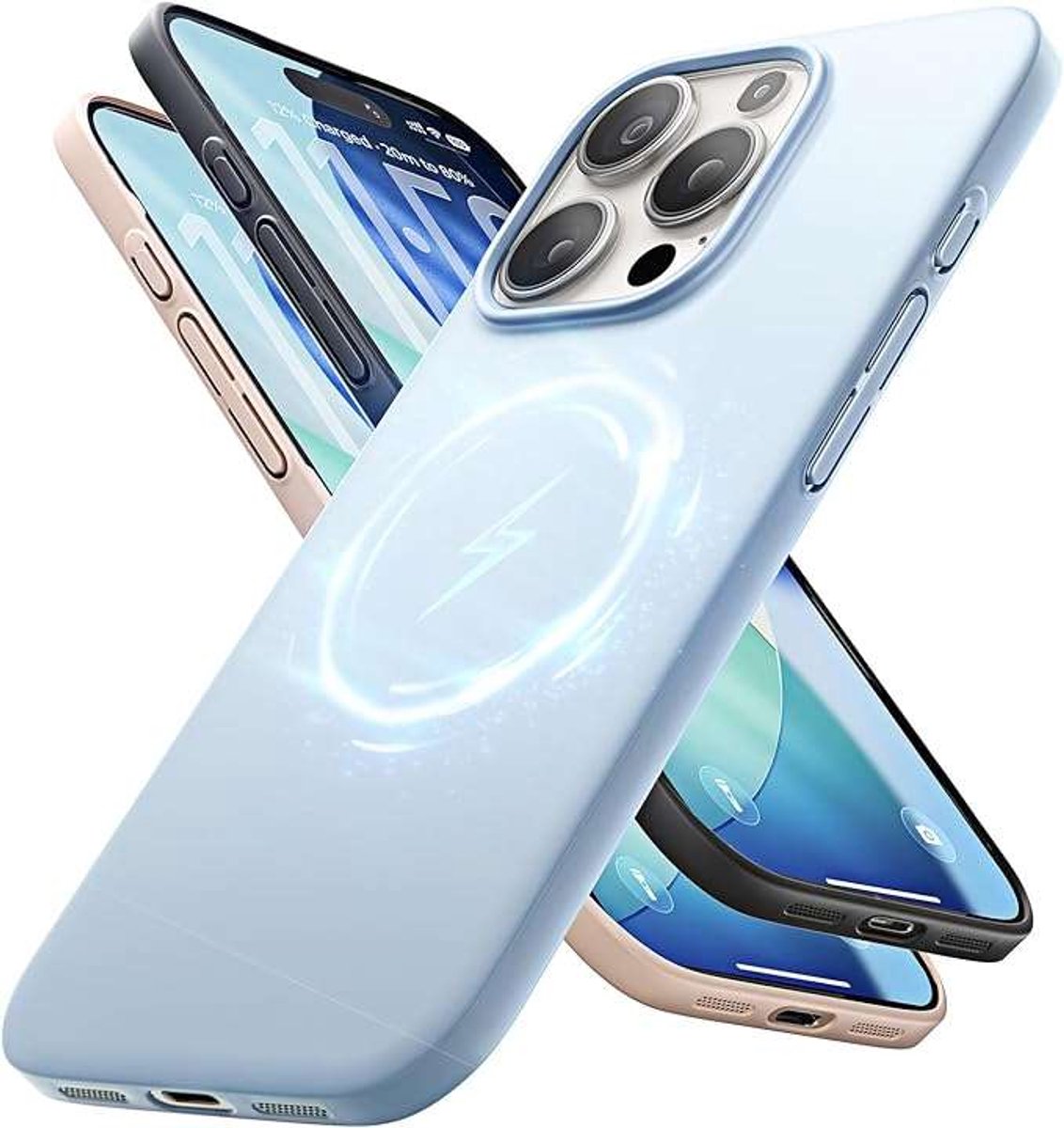 Lisen Serie - MagSafe Magnetische iPhone 16 Pro Max Case - Niebieski - Ultracienki - Ultralicht