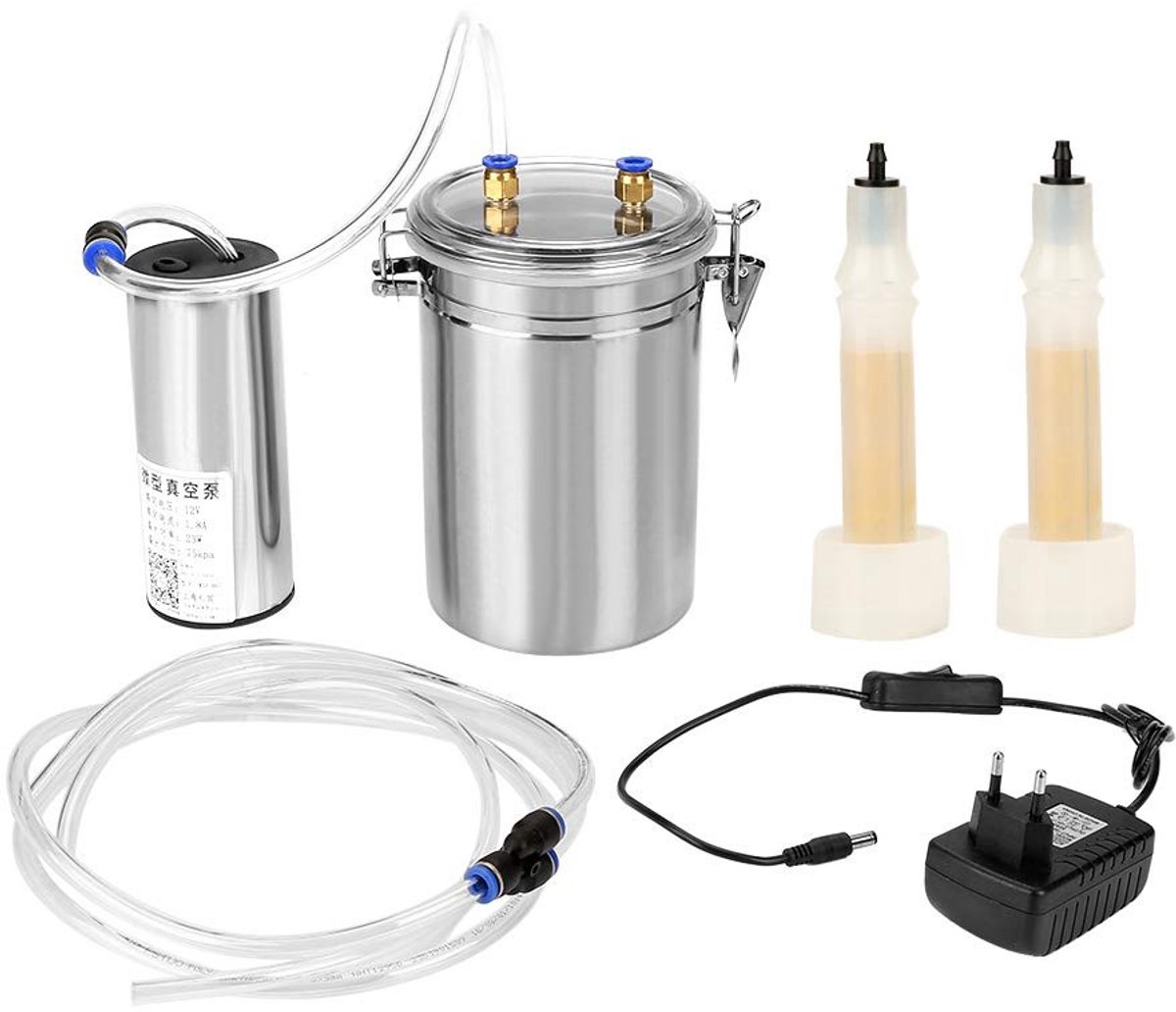 Cosensi - Elektrische Melkmachine - 2L Melker - Handig voor Boeren - Draagbaar - Melkapparaat - Geschikt voor Koeien en Geiten - EU Stekker