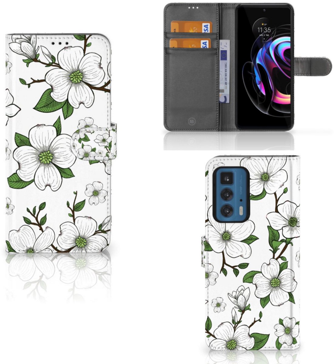 Motorola Edge 20 Pro Hoesje Dogwood Flowers
