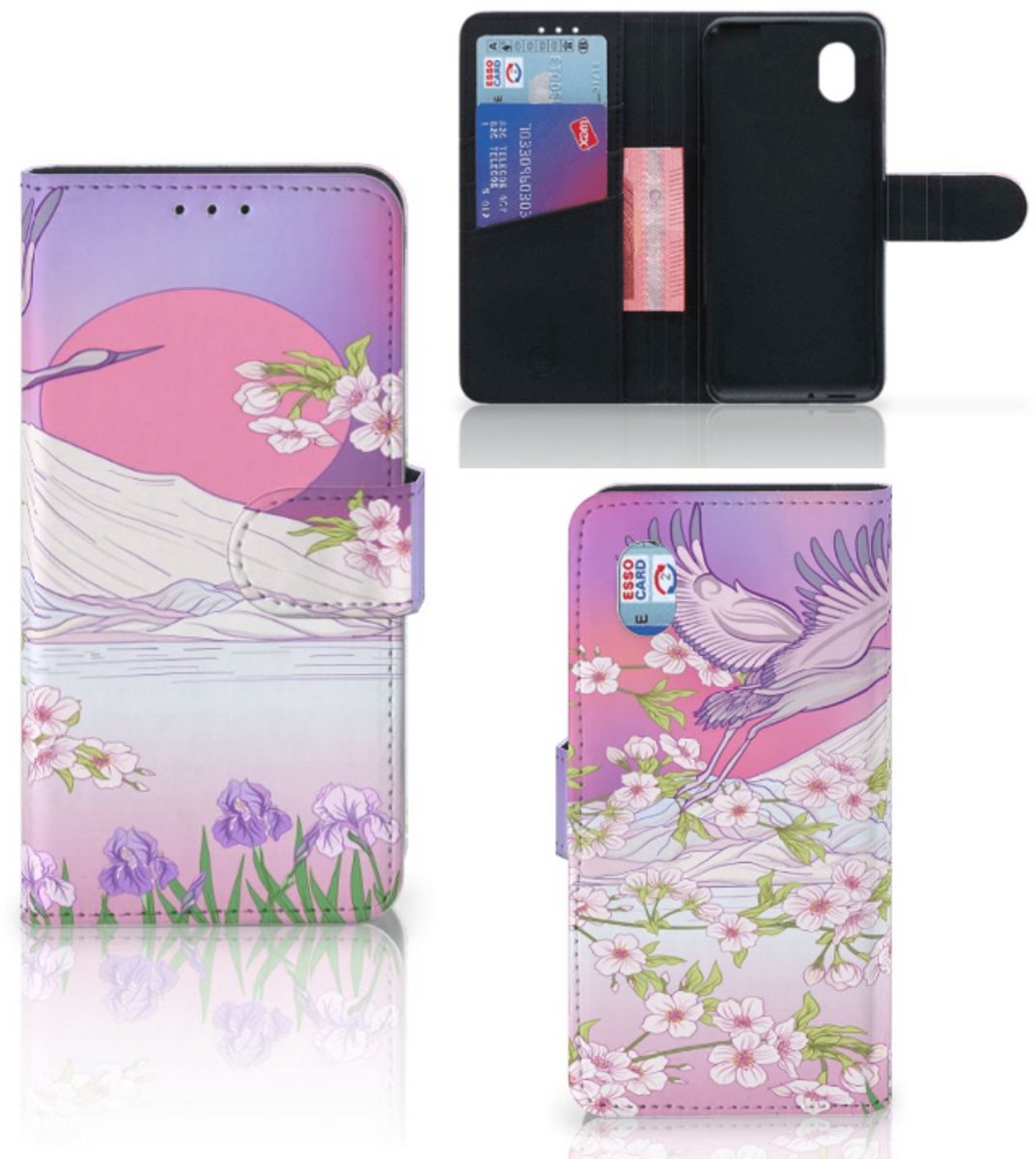 Alcatel 1B (2020) Telefoonhoesje met Pasjes Bird Flying