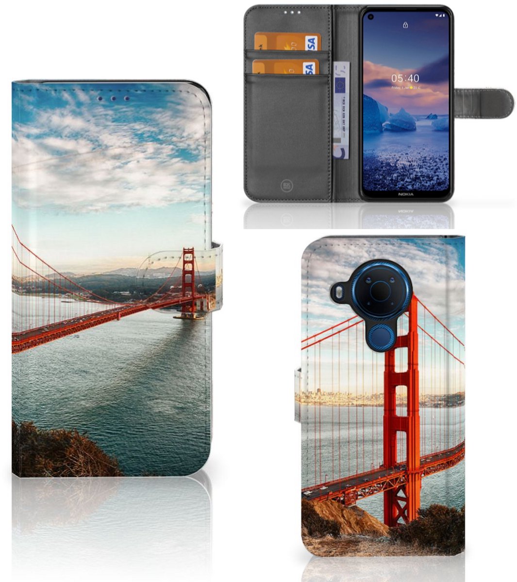 Nokia 5.4 Flip Cover Golden Gate Bridge