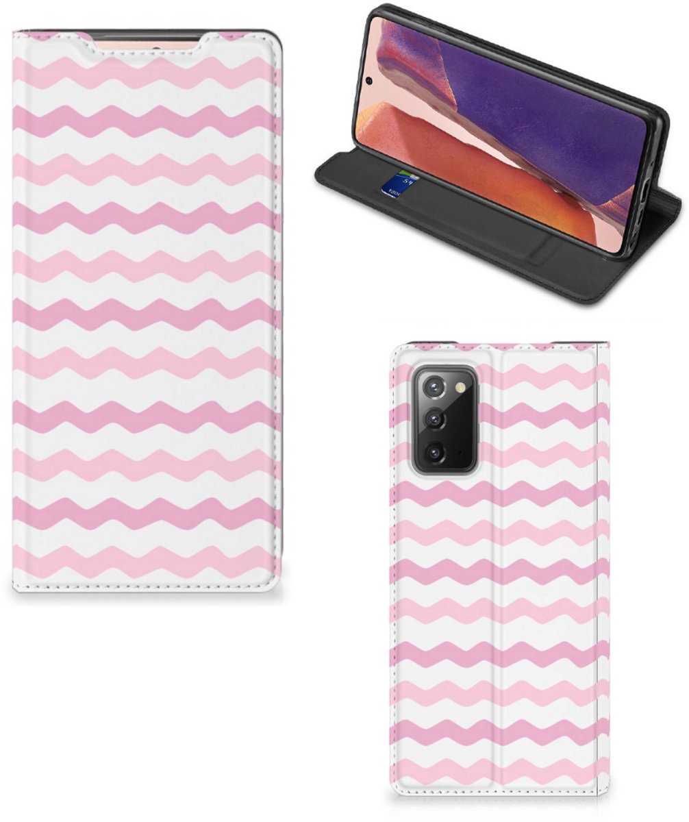 Samsung Galaxy Note20 Hoesje met Magneet Waves Roze