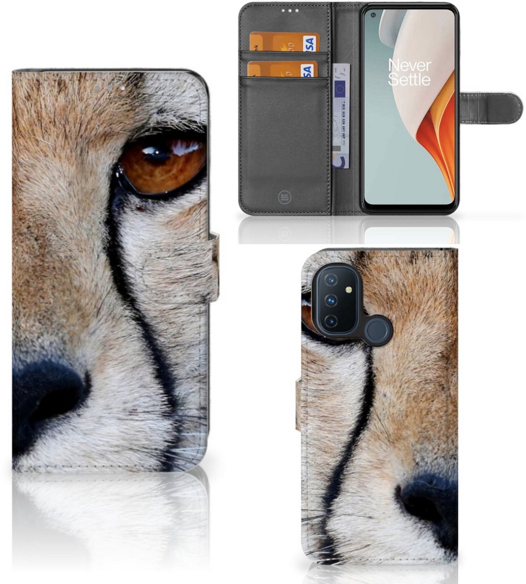 OnePlus Nord N100 Telefoonhoesje met Pasjes Cheetah
