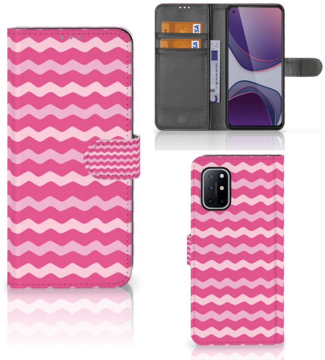 OnePlus 8T Telefoon Hoesje Waves Pink