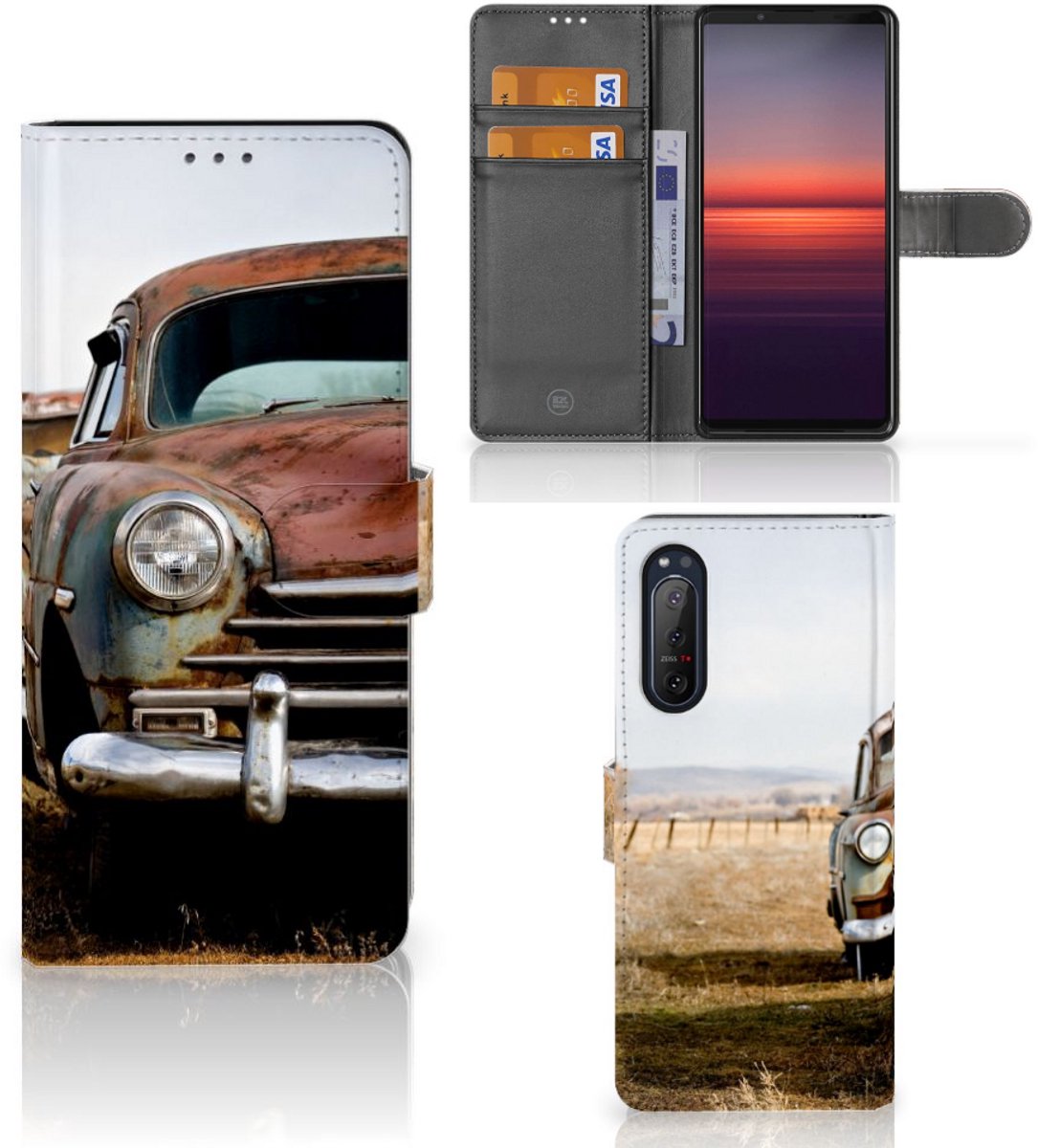 Sony Xperia 5II Telefoonhoesje met foto Vintage Auto