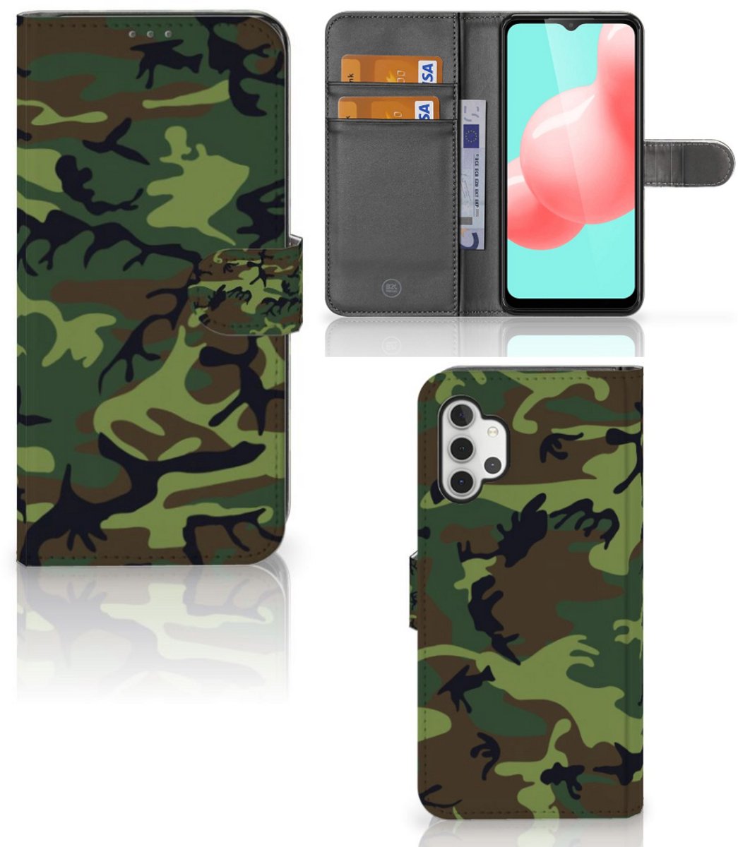 Samsung Galaxy A32 5G Telefoon Hoesje Army Dark