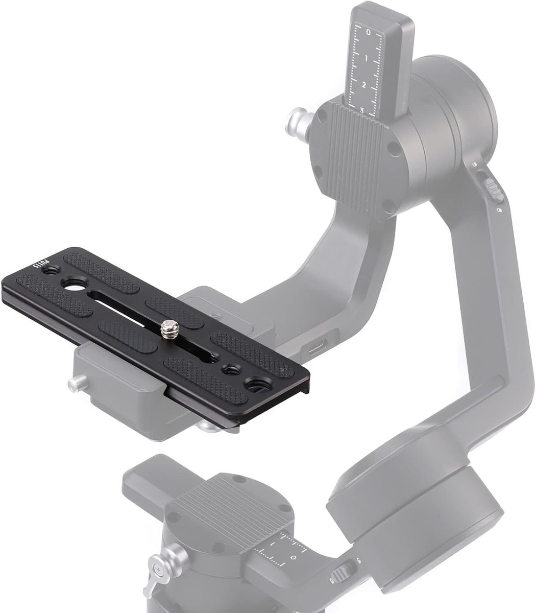 Camera Snelkoppelingsplaat - Universele Plaat - Gimbal Stabilisator - Dubbele Dovetail Design - 115 mm Lengte - Mat Zwart