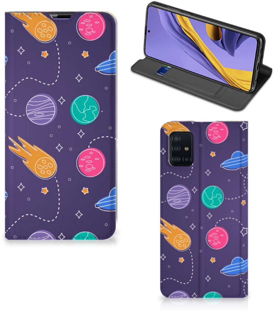 Book Case voor Samsung Galaxy A51 Hippe Standcase Space