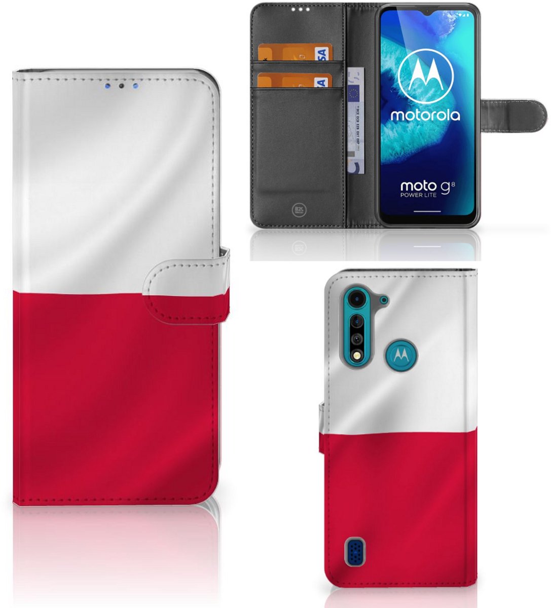 Motorola G8 Power Lite Bookstyle Case Polen