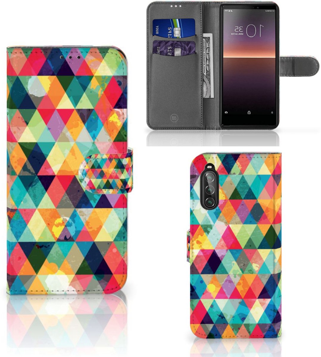 Sony Xperia 10 II Telefoon Hoesje Geruit
