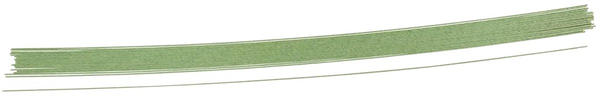 Bloemendraad Papier - Bloemensteeldraad Groen - Bloemen Maken - Papieren Ommanteling - 08 mm x 50 cm - Lichtgroen