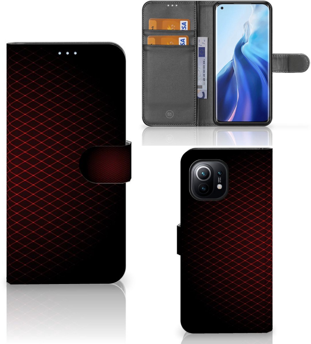 Xiaomi Mi 11 Telefoon Hoesje Geruit Rood