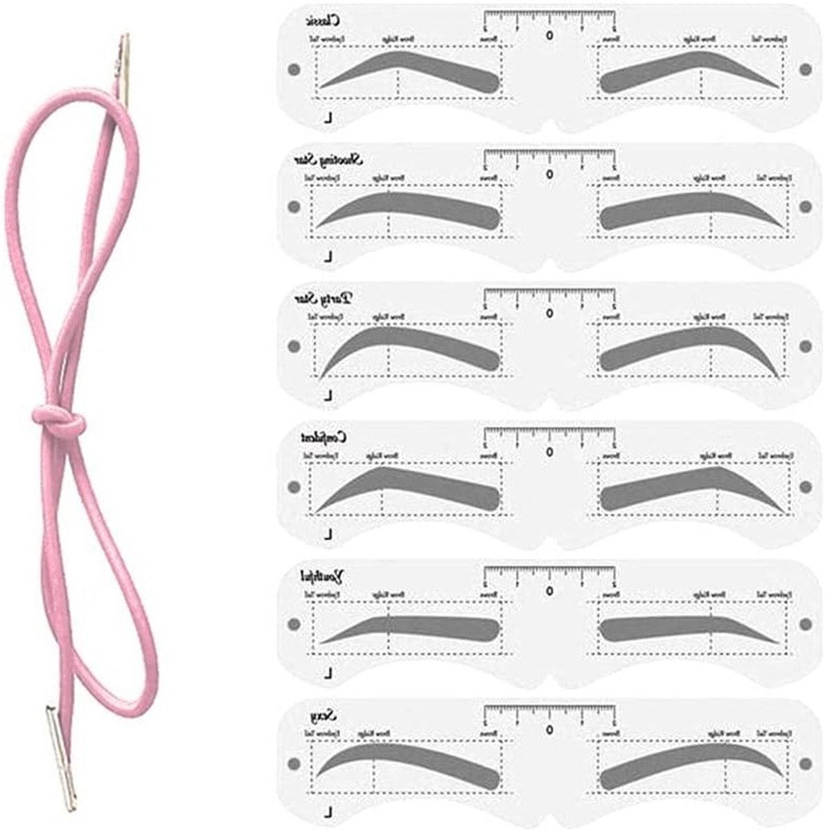 Professionele Eyebrow Shaper voor Beginners - Plastic en Zacht PEVA, Ideaal voor Nauwkeurige Wenkbrauwvormgeving en Make-up Ondersteuning