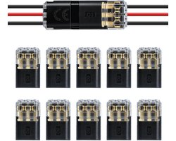 3-polige kabelconnector - Stekkerverbinding klemmen - Snelle bedrading - Herbruikbaar waterdicht ontwerp - 30 stuks - Niet gespecificeerd