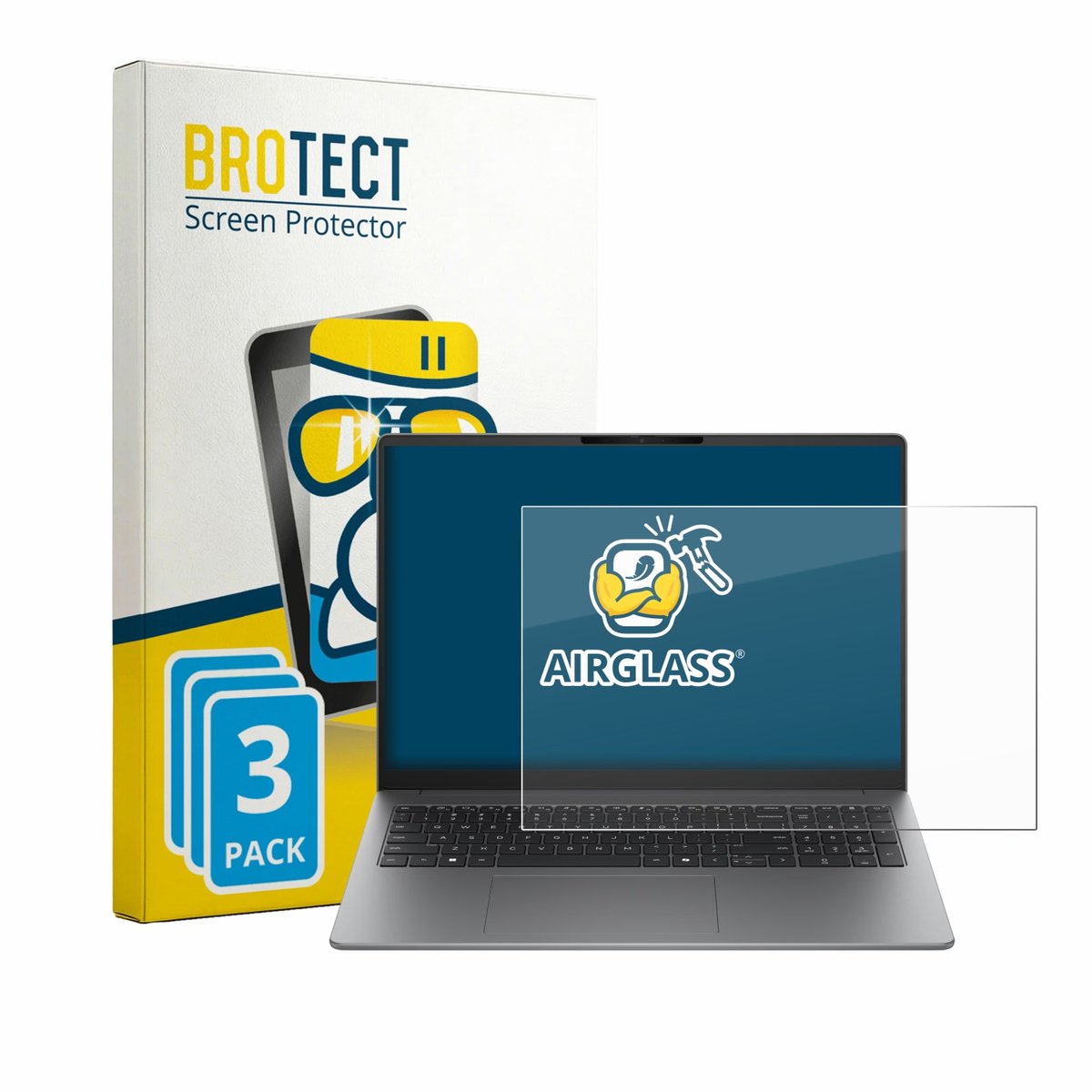 Screenprotector 3 Stuks voor HP 200 G2a 16" Beschermglas transparant