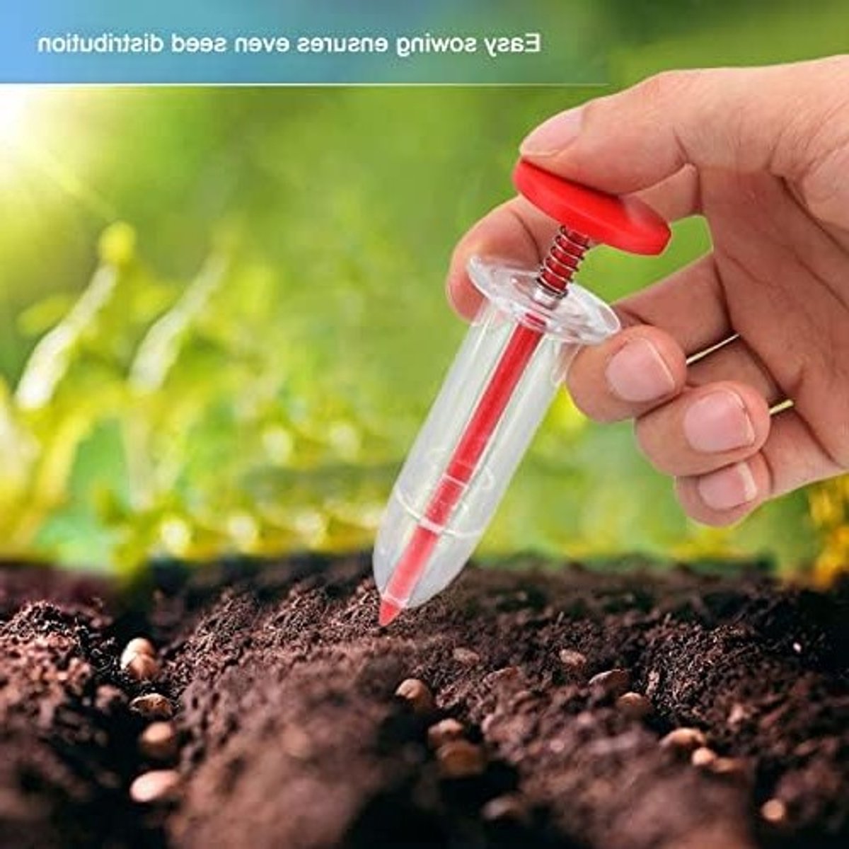 Mini Zaaddispenser voor Tuinieren, Handmatige Zaadmachine, Perfect voor Horticulture en Planten, 2 Stuks