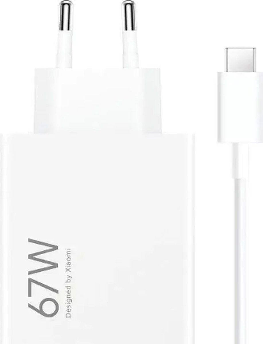 Xiaomi Hypercharge Power Delivery Oplader 67W + Usb A naar Usb C Kabel (1m) Wit