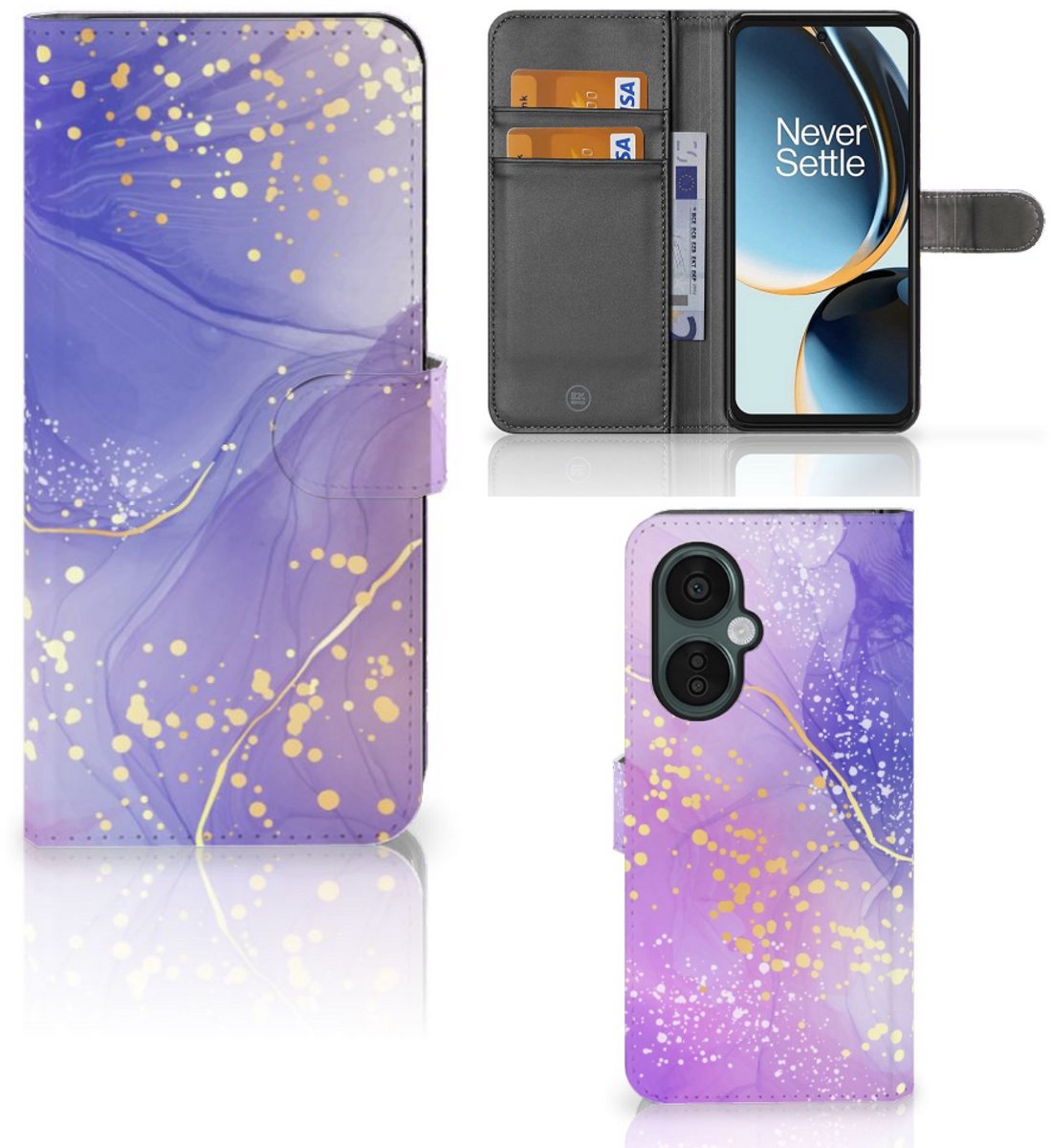 Hoesje voor OnePlus Nord CE 3 Lite Watercolor Paars
