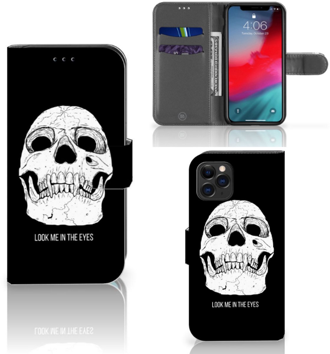 Telefoonhoesje met Naam Apple iPhone 11 Pro Skull Eyes