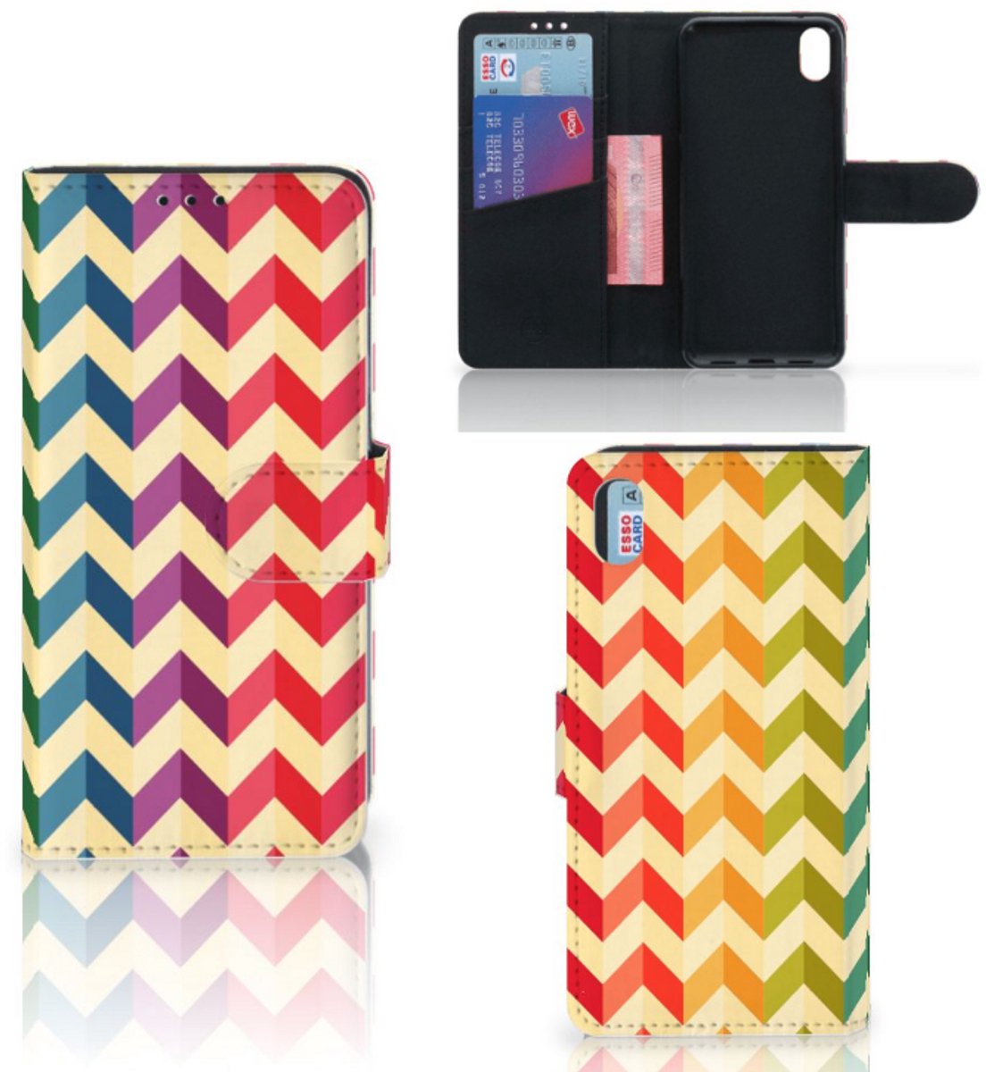 Xiaomi Redmi 7A Telefoon Hoesje Zigzag Multi Color
