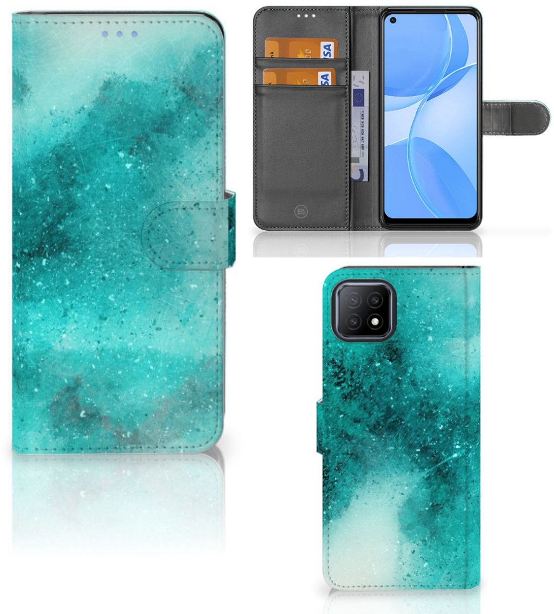 Hoesje OPPO A73 5G Painting Blue