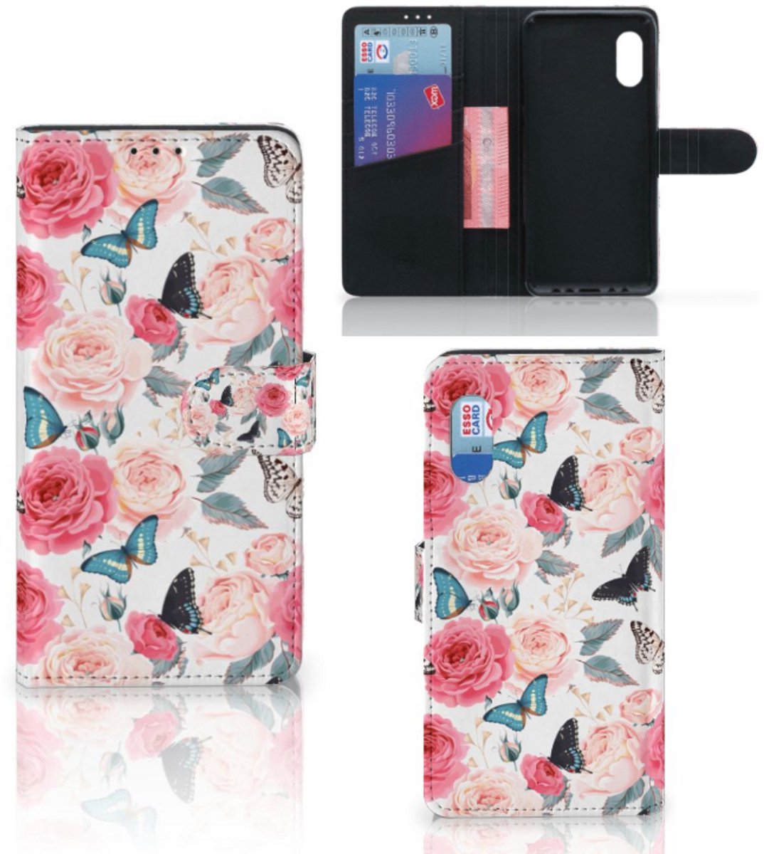Samsung Xcover Pro Hoesje Butterfly Roses