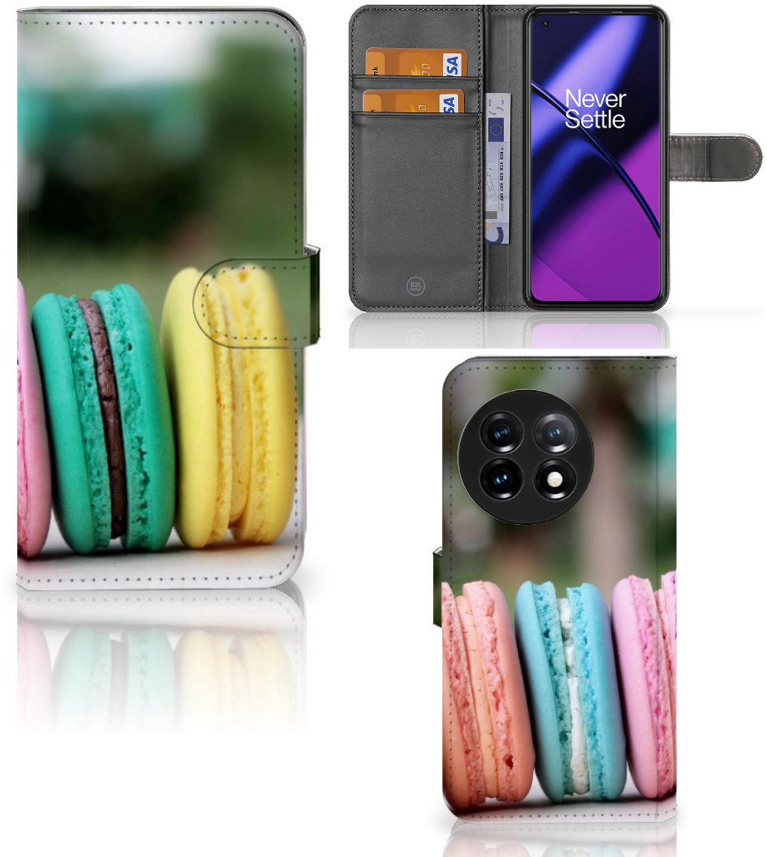 Boekhoesje voor OnePlus 11 Book Cover Macarons
